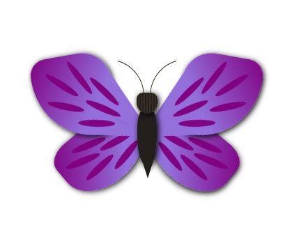 紫色的蝴蝶动画特效