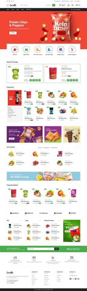 Bootstrap有机食品线上超市网站模板