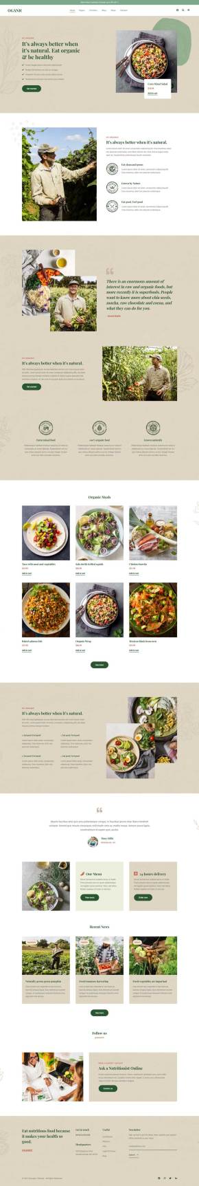 有机食品销售商店Bootstrap网站模板